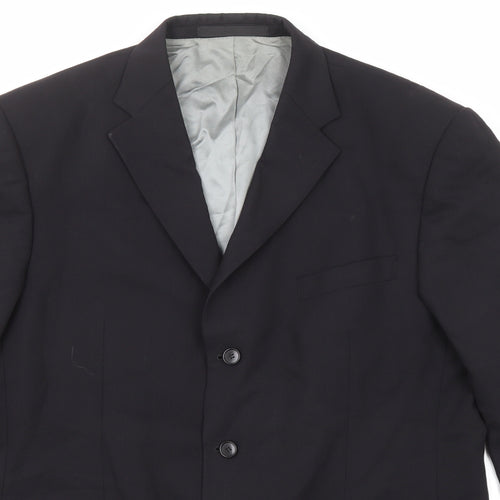 Marks and Spencer Mens Black Wool Jacket Suit Jacket Size 42 Regular