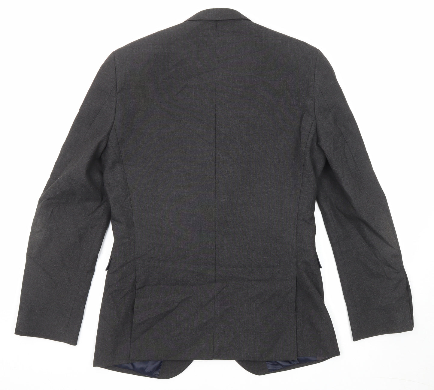 NEXT Mens Grey Polyester Jacket Suit Jacket Size 38 Regular