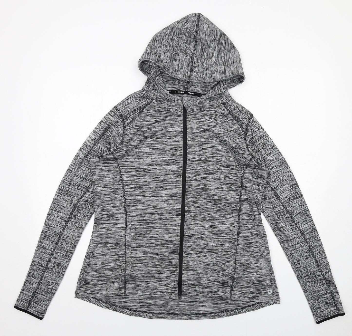 GOODMOVE Womens Grey Geometric Jacket Size 18 Zip