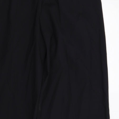 Marks and Spencer Womens Black Polyester Trousers Size 14 Regular Zip