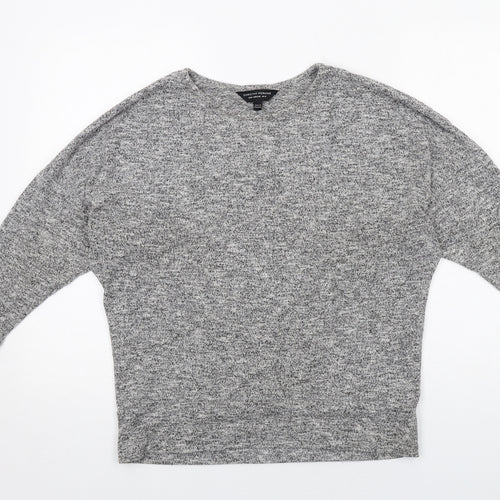 Dorothy Perkins Womens Grey Crew Neck Polyester Pullover Jumper Size 10 Pullover