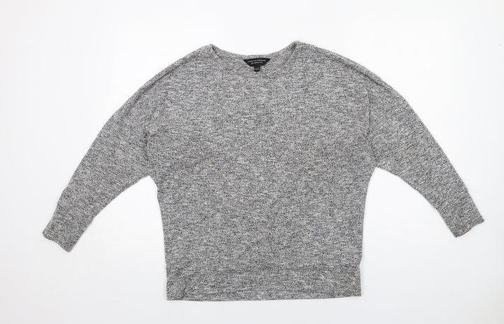 Dorothy Perkins Womens Grey Crew Neck Polyester Pullover Jumper Size 10 Pullover