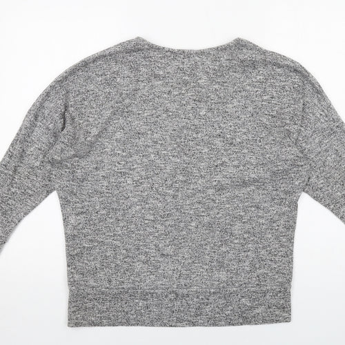 Dorothy Perkins Womens Grey Crew Neck Polyester Pullover Jumper Size 10 Pullover