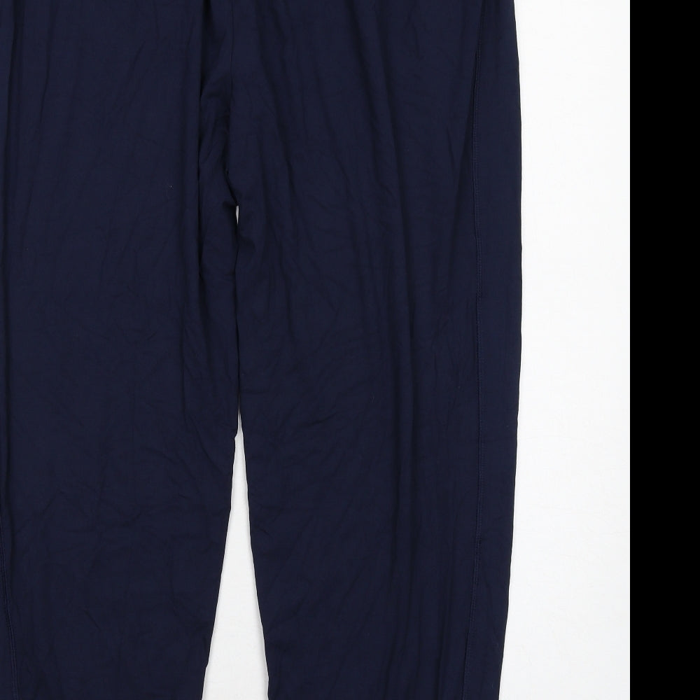 Marks and Spencer Womens Blue Viscose Carrot Trousers Size 20 Regular