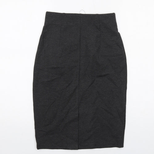 Marks and Spencer Womens Grey Viscose Straight & Pencil Skirt Size 6