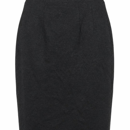 Marks and Spencer Womens Grey Viscose Straight & Pencil Skirt Size 8