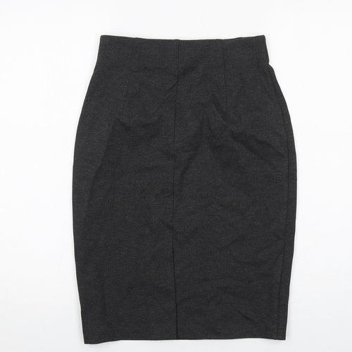 Marks and Spencer Womens Grey Viscose Straight & Pencil Skirt Size 8