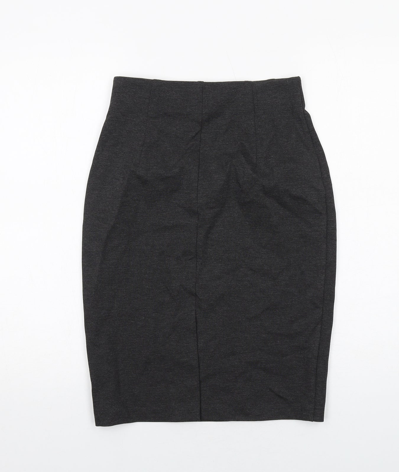 Marks and Spencer Womens Grey Viscose Straight & Pencil Skirt Size 8