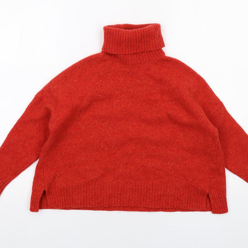 Whistles Womens Red Roll Neck Wool Pullover Jumper Size S