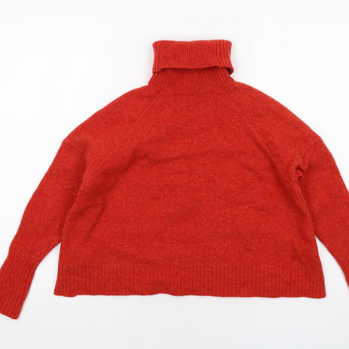 Whistles Womens Red Roll Neck Wool Pullover Jumper Size S