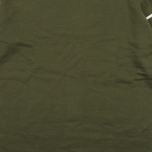 Oasis Womens Green V-Neck Acrylic Cardigan Jumper Size L
