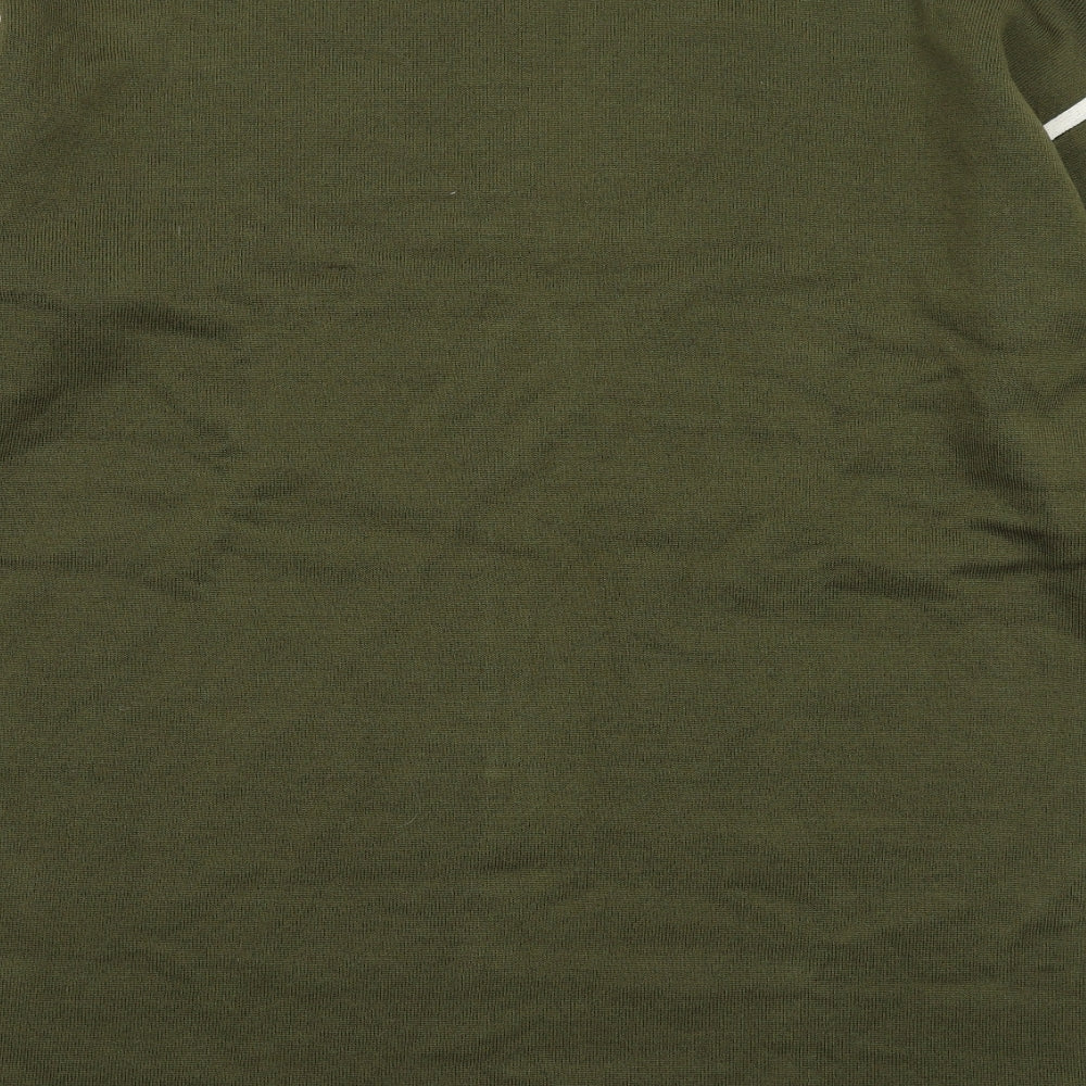 Oasis Womens Green V-Neck Acrylic Cardigan Jumper Size L