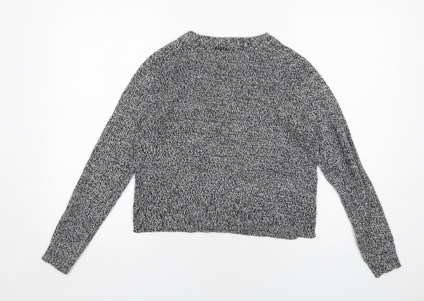 H&M Womens Black Round Neck Acrylic Pullover Jumper Size XS