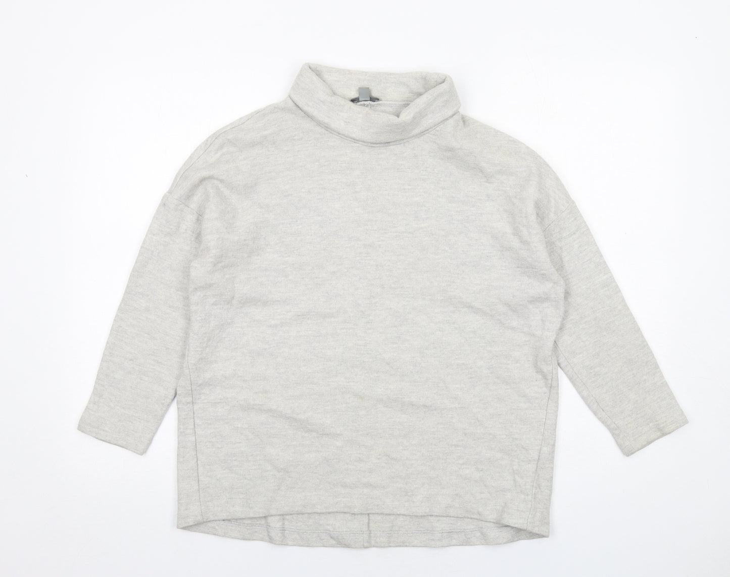 COS Womens Grey Roll Neck Wool Pullover Jumper Size S