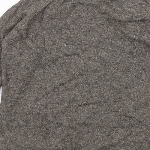 Fat Face Womens Brown Round Neck Cotton Pullover Jumper Size 8 - Reindeer Christmas