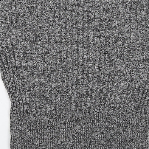 Marks and Spencer Womens Grey Round Neck Viscose Pullover Jumper Size 12