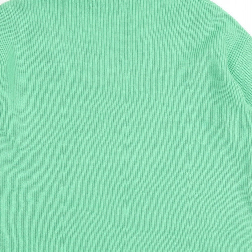 Marks and Spencer Womens Green High Neck Viscose Pullover Jumper Size S