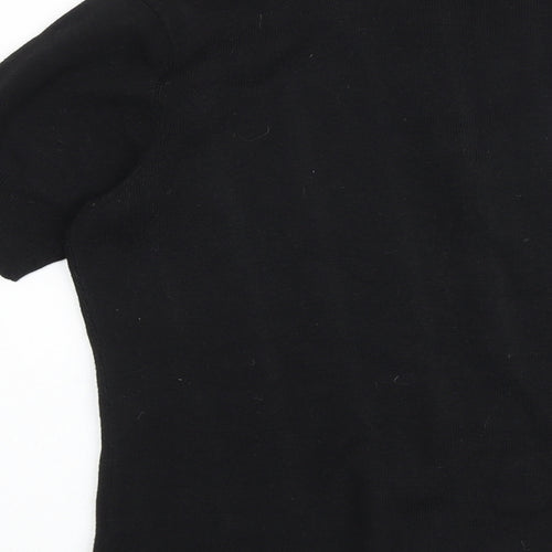 CC Womens Black V-Neck Viscose Pullover Jumper Size M