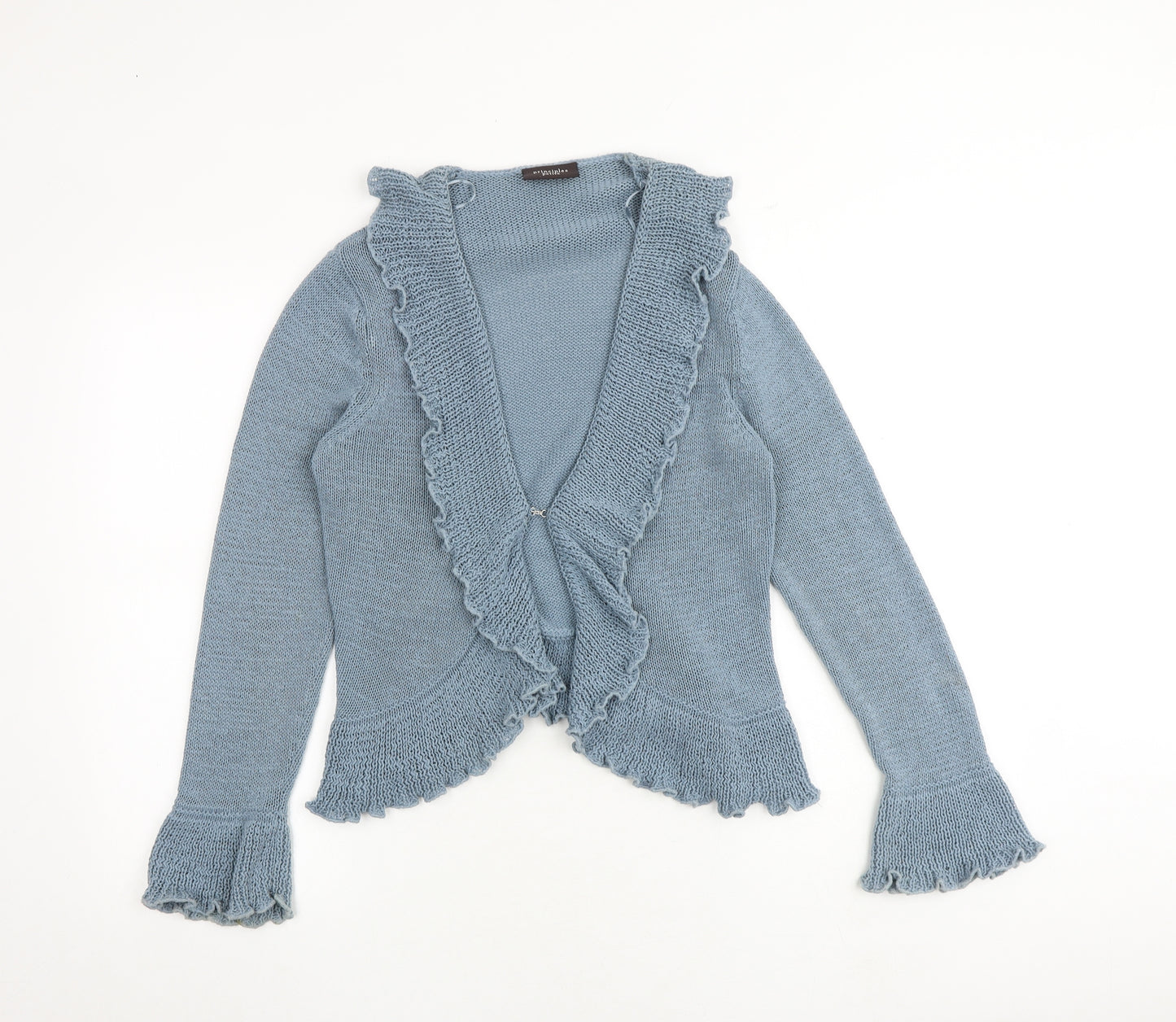 Principles Womens Blue V-Neck Acrylic Cardigan Jumper Size 14