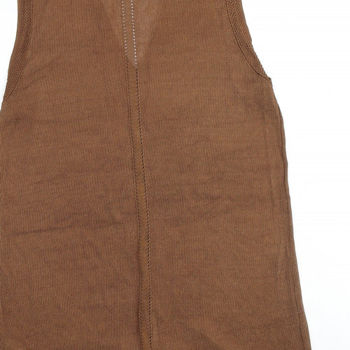 Autograph Womens Brown Viscose Basic Tank Size 10 V-Neck