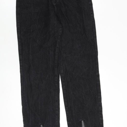 Nasty Gal Womens Black Cotton Mom Jeans Size 4 Regular Zip