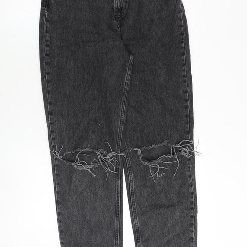 ASOS Womens Grey Cotton Tapered Jeans Size 26 in L32 in Regular Zip