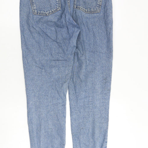 Topshop Womens Blue Cotton Skinny Jeans Size 28 in Regular Zip