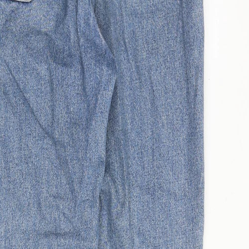 Topshop Womens Blue Cotton Skinny Jeans Size 28 in Regular Zip