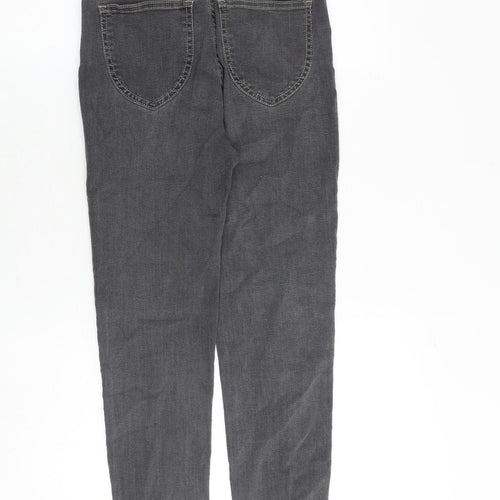 Pull&Bear Womens Grey Cotton Skinny Jeans Size 8 Regular Zip