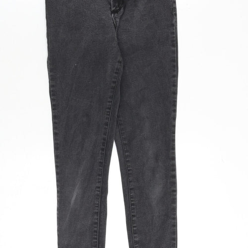Denim & Co. Womens Grey Cotton Skinny Jeans Size 10 Regular Zip