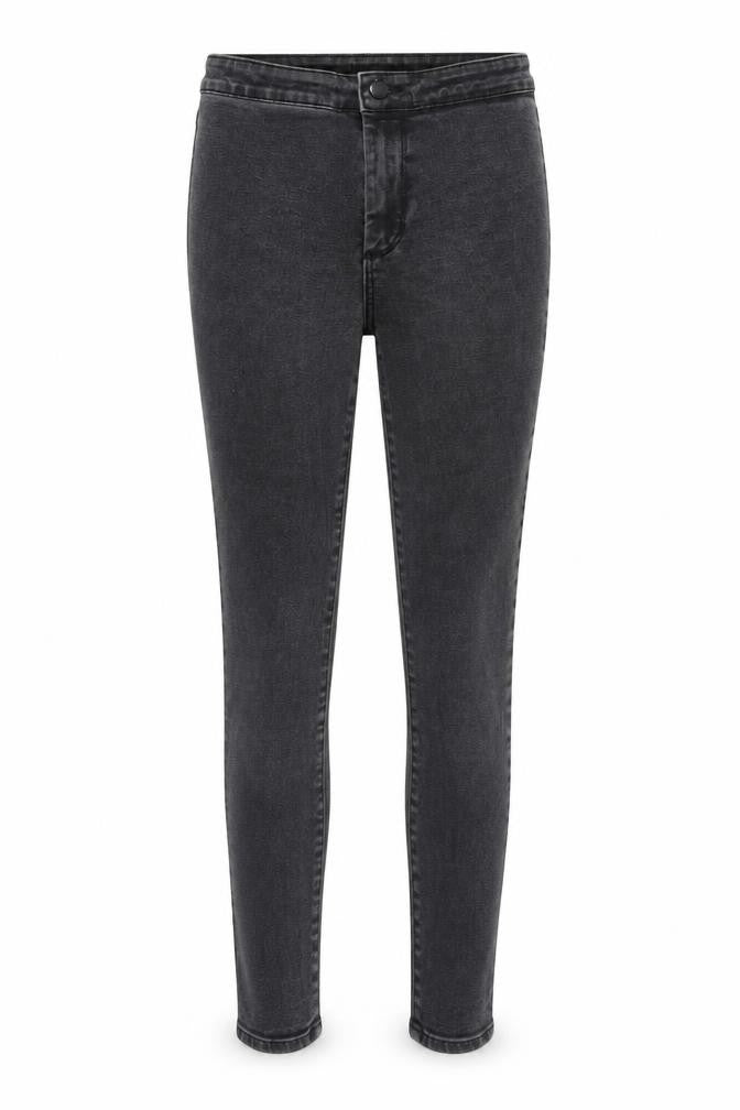 Denim & Co. Womens Grey Cotton Skinny Jeans Size 10 Regular Zip