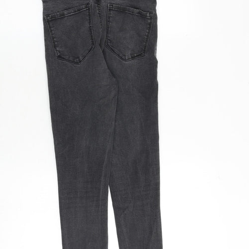 Denim & Co. Womens Grey Cotton Skinny Jeans Size 10 Regular Zip