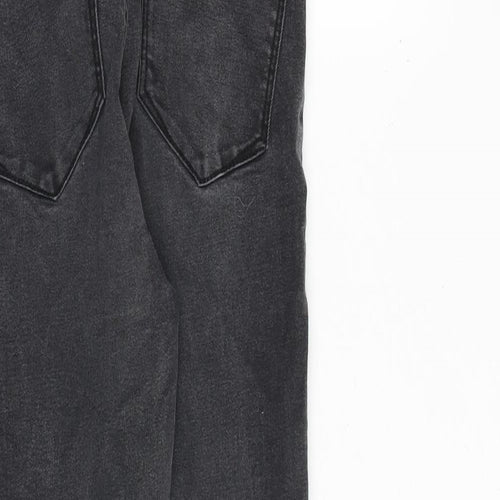Denim & Co. Womens Grey Cotton Skinny Jeans Size 10 Regular Zip