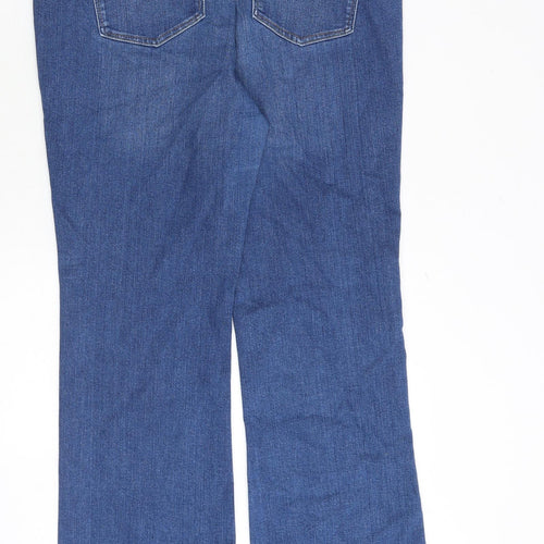 NEXT Womens Blue Cotton Bootcut Jeans Size 16 Regular Zip