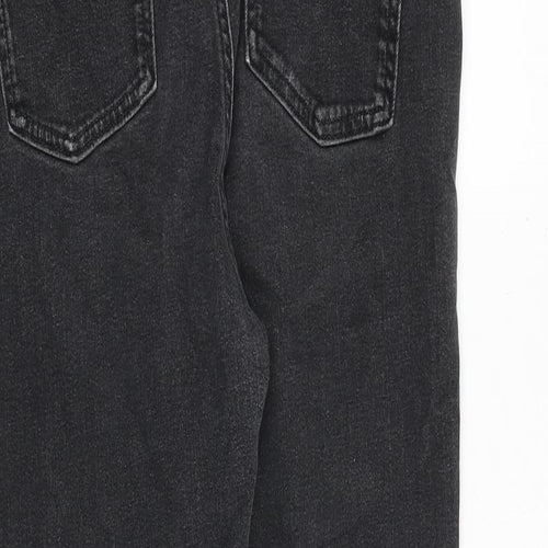 Marks and Spencer Womens Grey Cotton Skinny Jeans Size 12 Slim Zip