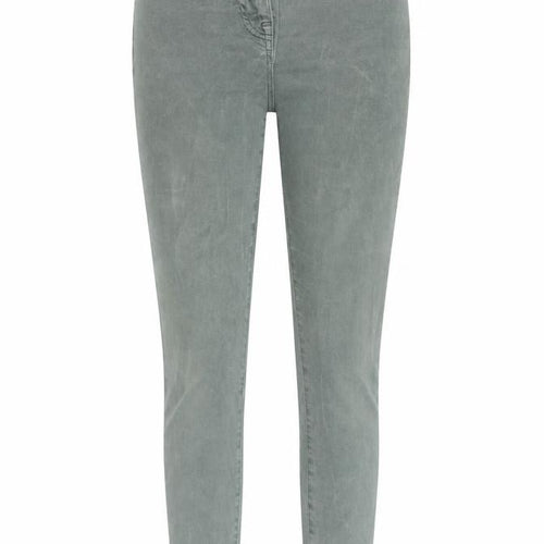 NEXT Womens Green Cotton Tapered Jeans Size 8 Slim Zip