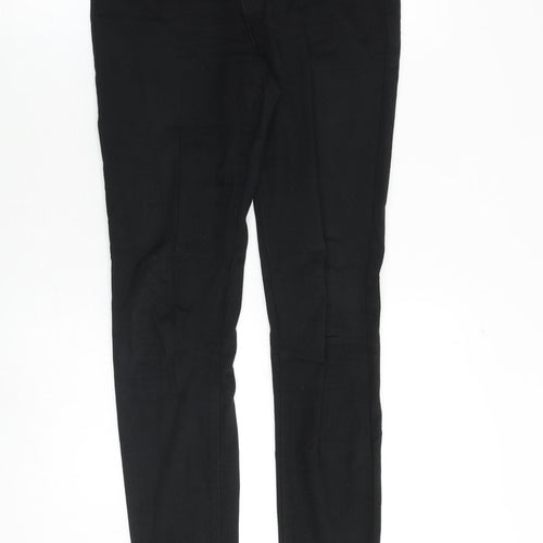 Uniqlo Womens Black Cotton Skinny Jeans Size 30 in Slim Zip