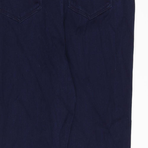 Roma Womens Blue Cotton Straight Jeans Size 42 in Regular Zip - Embellished Pockets