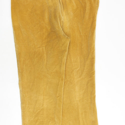 Havier Hudson Mens Yellow Cotton Trousers Size 38 in Regular Zip