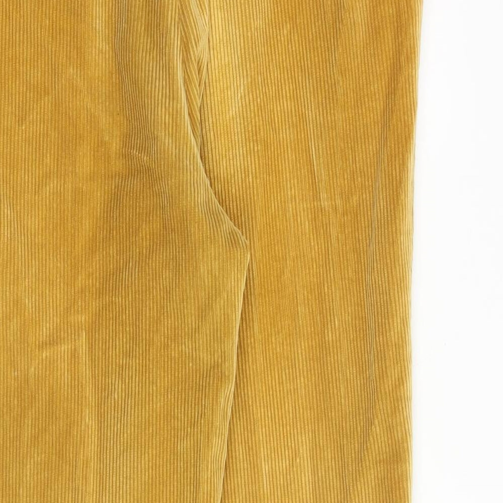 Havier Hudson Mens Yellow Cotton Trousers Size 38 in Regular Zip