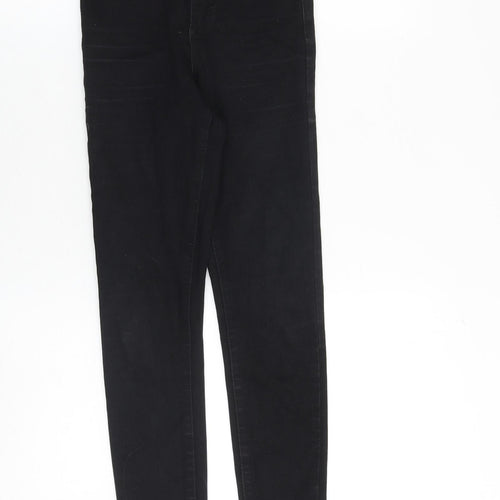 Denim & Co. Womens Black Cotton Skinny Jeans Size 6 Regular Zip