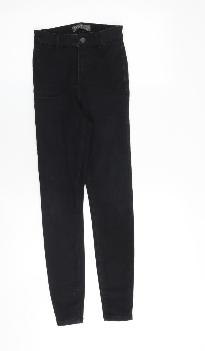 Denim & Co. Womens Black Cotton Skinny Jeans Size 6 Regular Zip