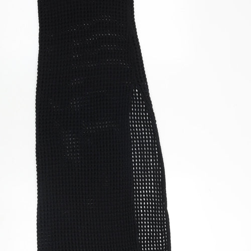 Tezenis Womens Black Polyester Maxi Size M Round Neck Pullover