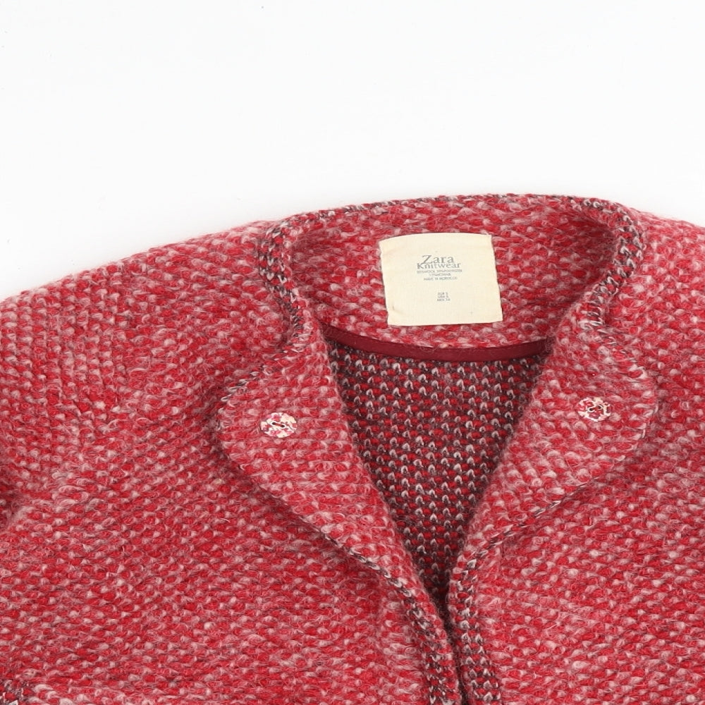 Zara Womens Red Wool Jacket Size S