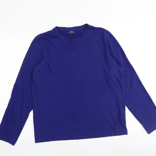Polo Ralph Lauren Mens Blue Cotton T-Shirt Size M Round Neck