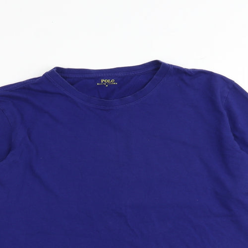 Polo Ralph Lauren Mens Blue Cotton T-Shirt Size M Round Neck