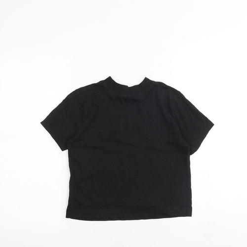 Calvin Klein Womens Black 100% Cotton Basic T-Shirt Size XS Crew Neck