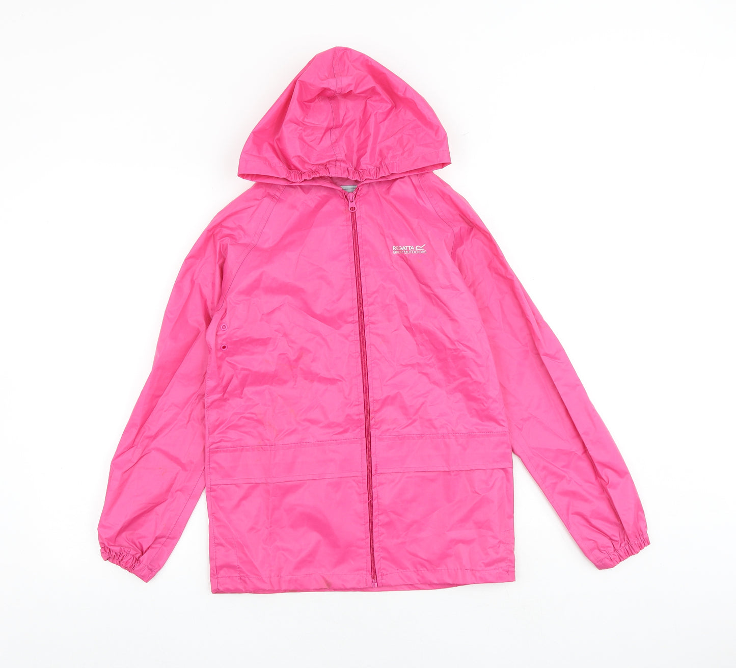 Regatta Girls Pink Rain Coat Coat Size 11-12 Years Zip