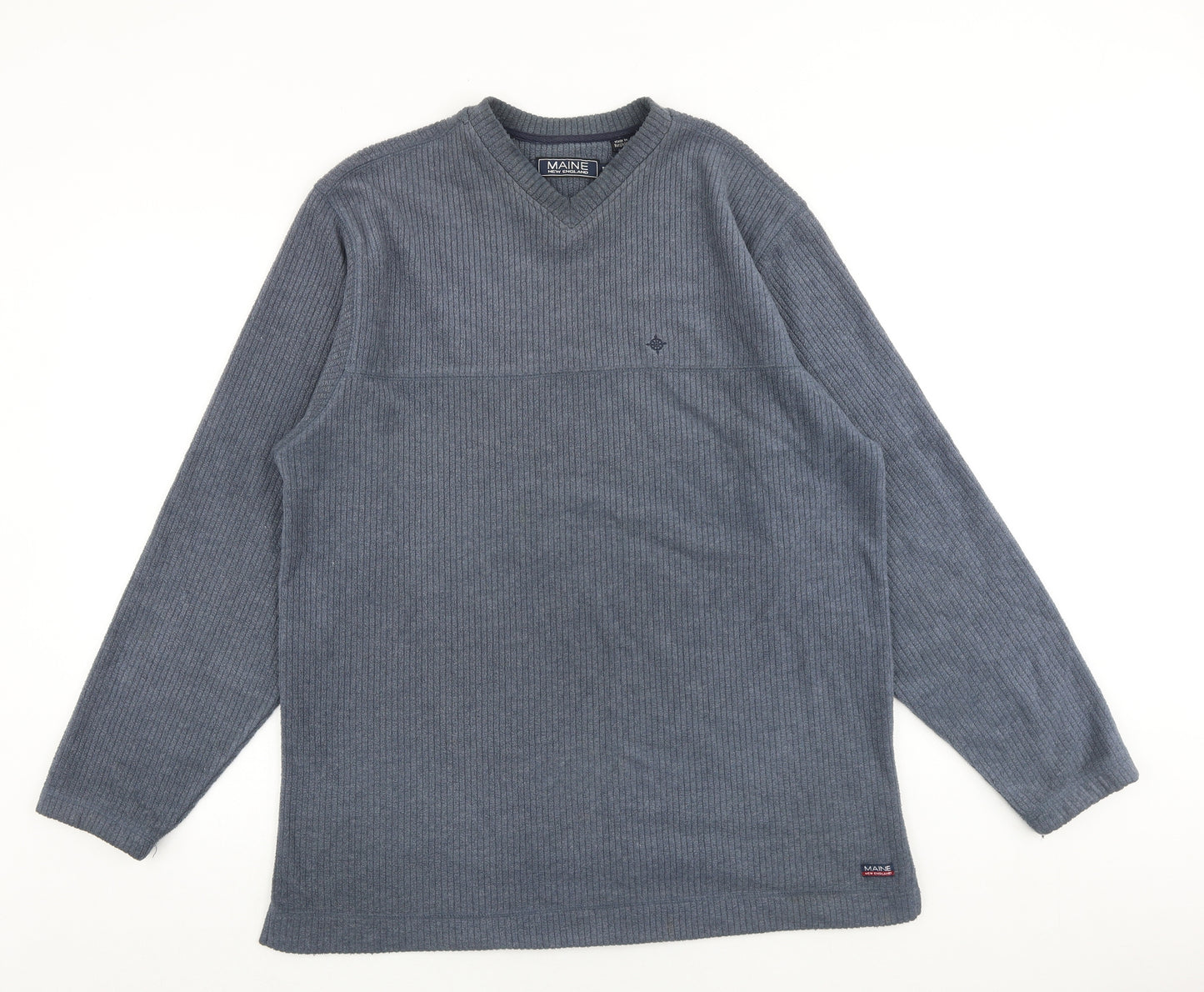 Maine Mens Blue Polyester Pullover Sweatshirt Size M