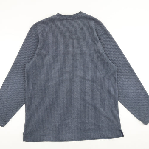 Maine Mens Blue Polyester Pullover Sweatshirt Size M